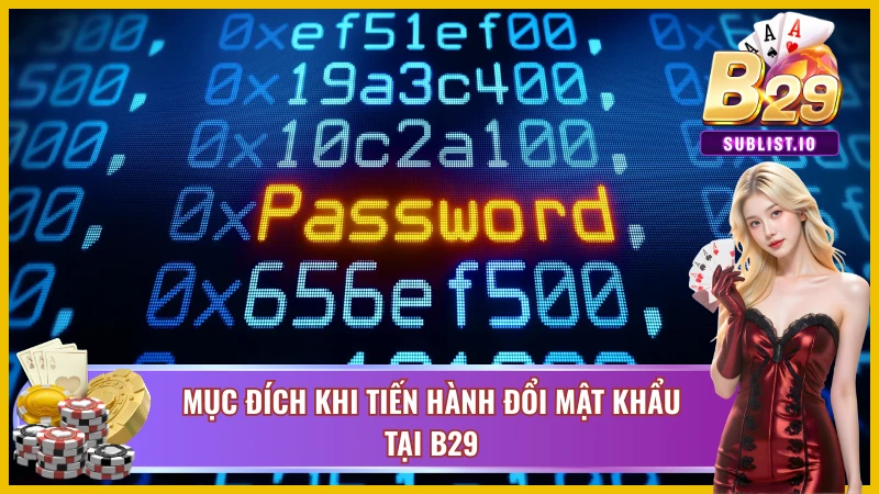 Mục đích chính khi tiến hành đổi mật khẩu