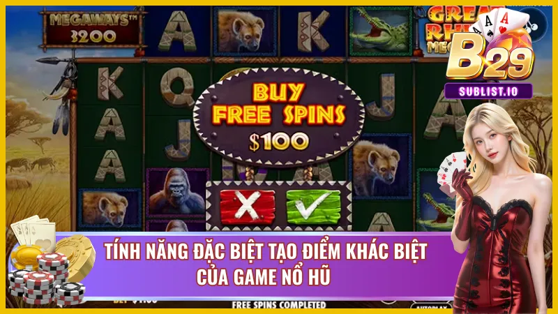 Những tính năng độc đáo chỉ có tại quay hũ Megaways 